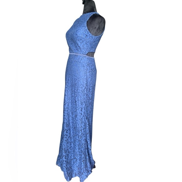 Mac Duggal Flash 62691 Gown Women’s Size 4 Sapphire Navy Blue Lace Formal Dress - Picture 5 of 10